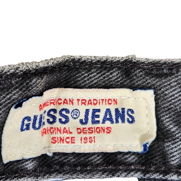 Guess jeans 90’s VINTAGE black high rise straight leg denim Jean pants - Picture 4 of 9